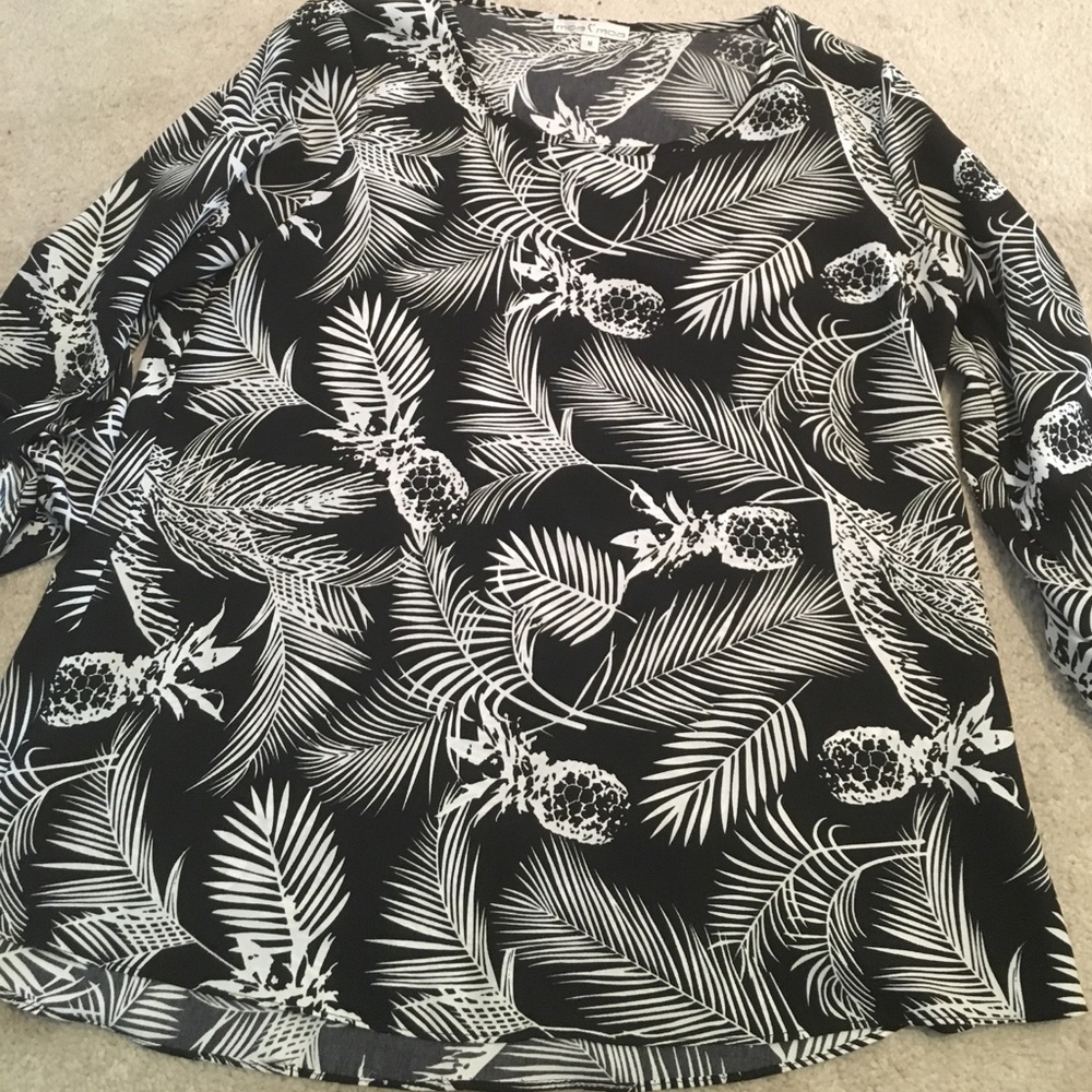 Pineapple print blouse - Picture 3 of 4