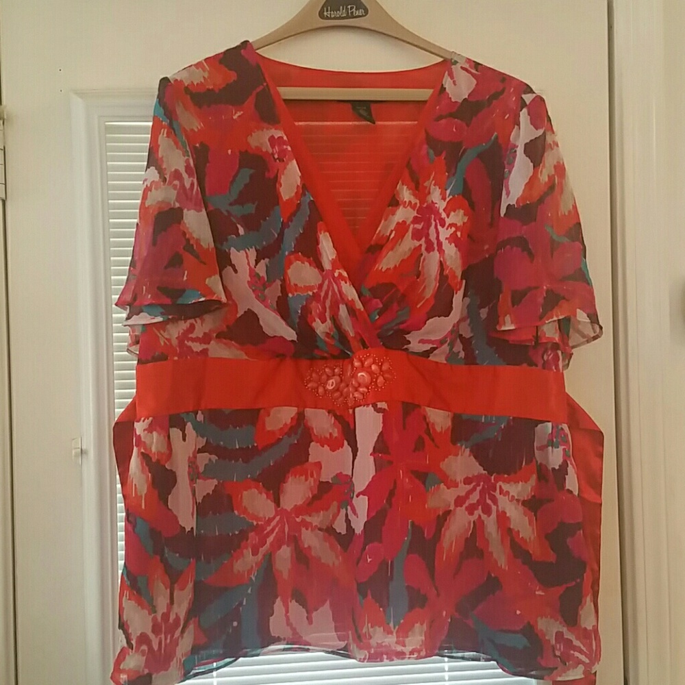 Lane Bryant floral blouse 26/28
