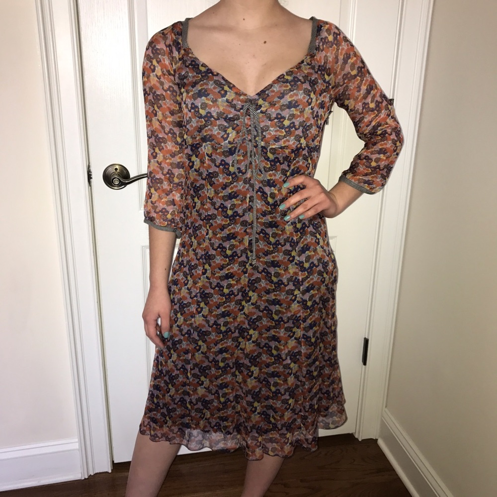 Italian Floral Print Dress