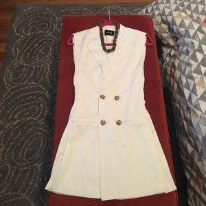 🎉 White tuxedo dress!! Free necklace!!