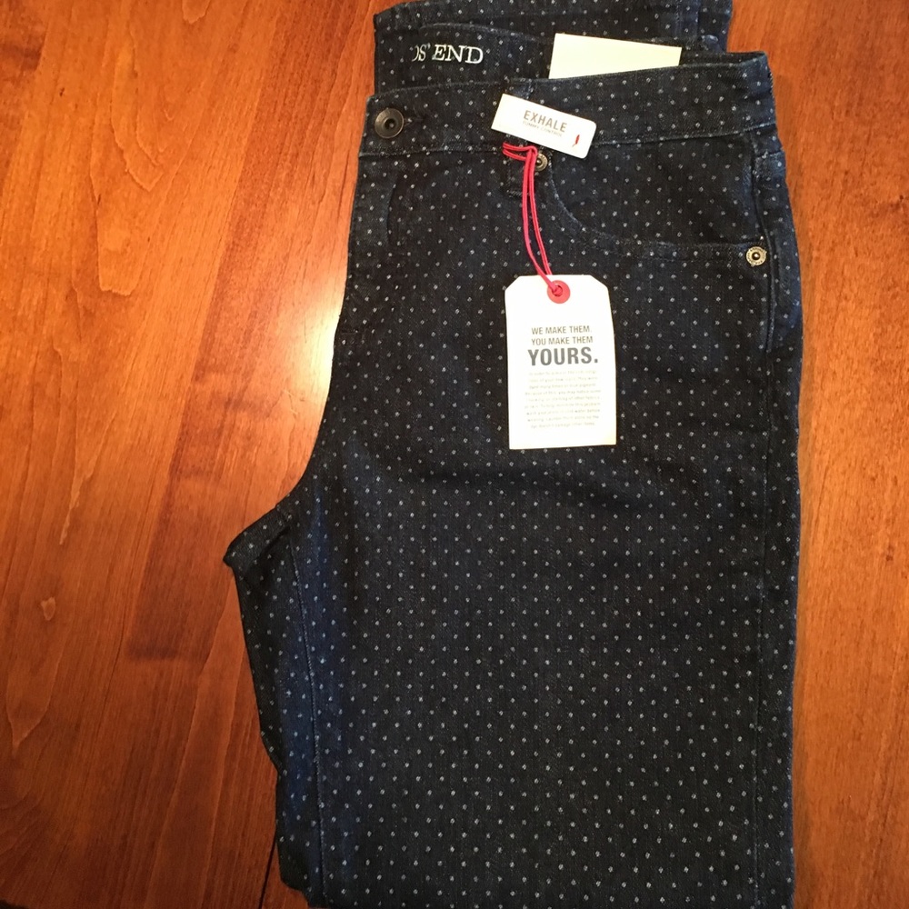 NWT Land's End Polka Dot Jeans (44)