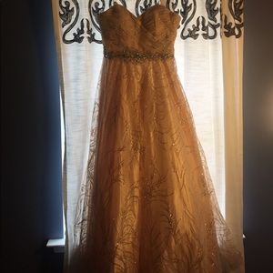 Gold prom dress