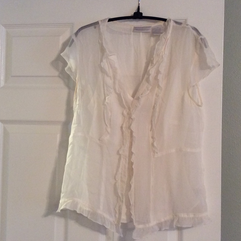 Sheer silk top with camisole