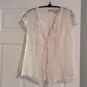 Sheer silk top with camisole