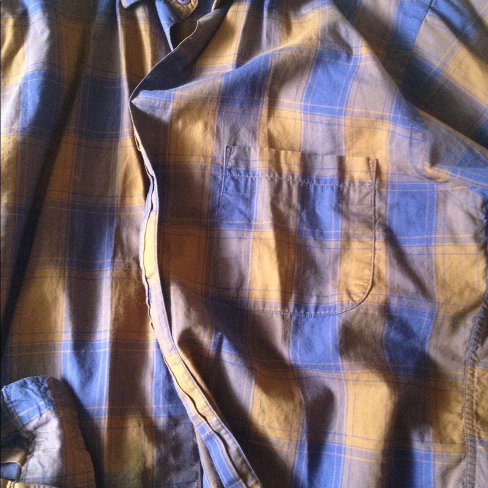 100% cotton vintage plaid button-up shirt - Picture 4 of 4