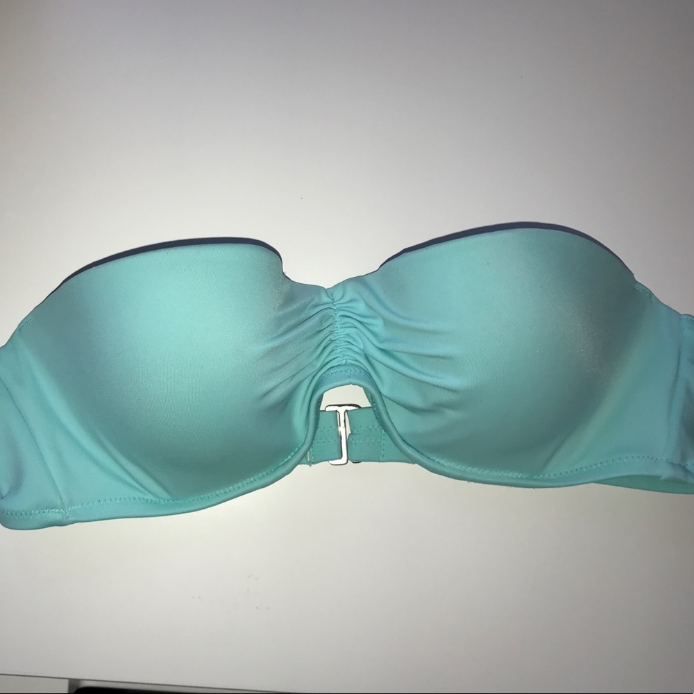 Light blue bikini bandeau top