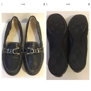ATTILIO GIUSTI LEOMBRUNI BLACK LOAFERS Sz 8 1/2