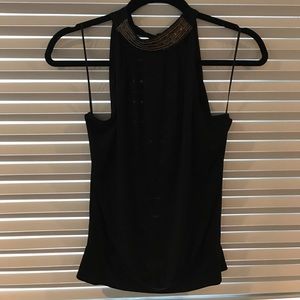 Black High Neck Halter