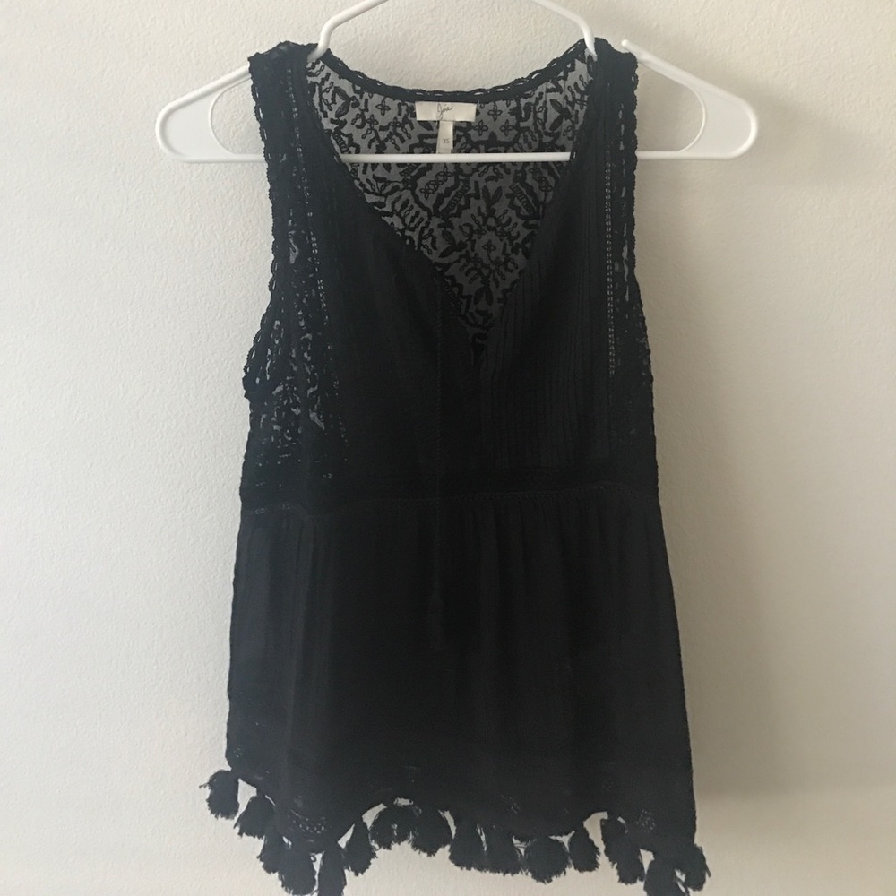Joie black lace tank