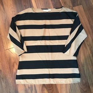 Loft Black and Tan Blouse