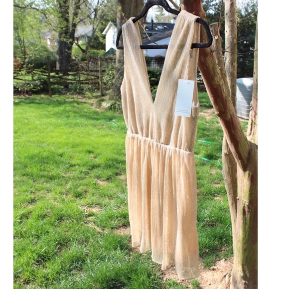 Tobi Luxe Primettes Skater Dress in Gold - Picture 5 of 8