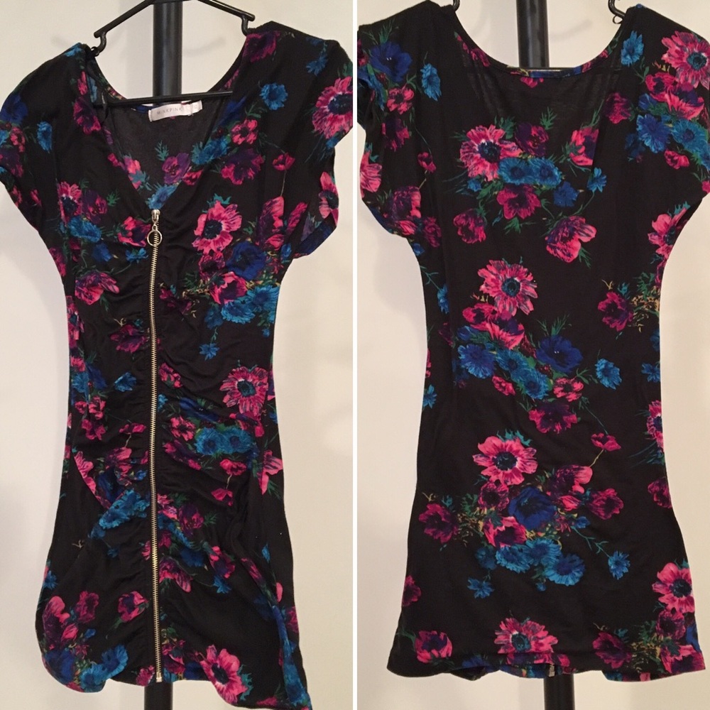MinkPink Zip Front Floral Dress