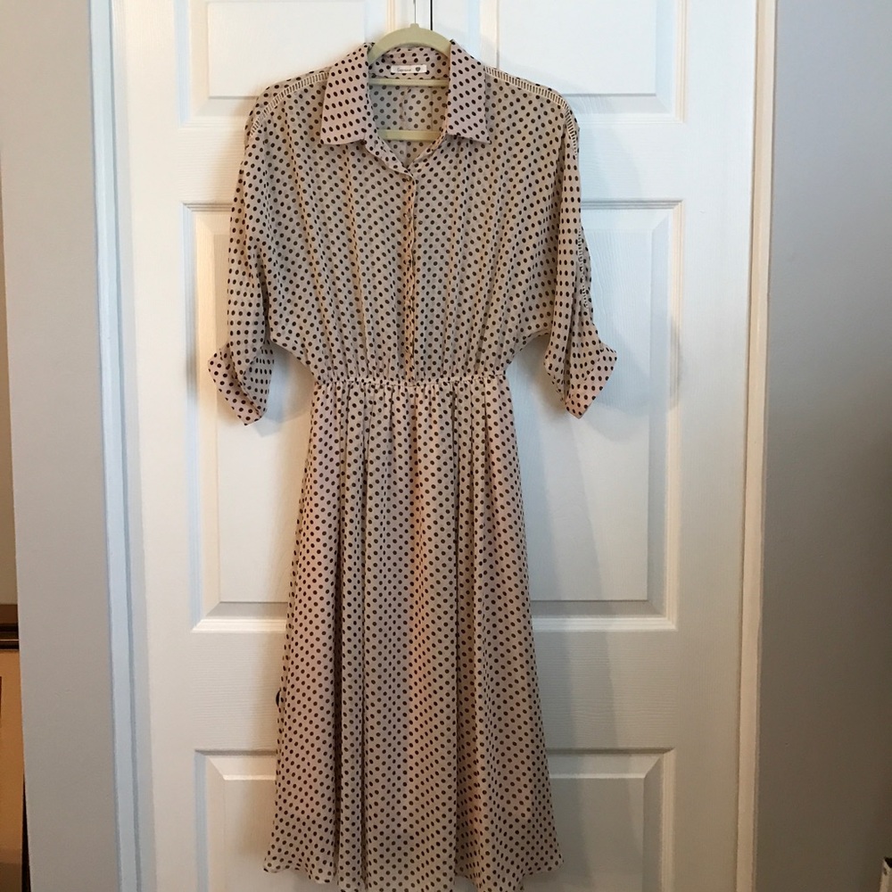 Gorgeous Light Pink Polka Dot dress