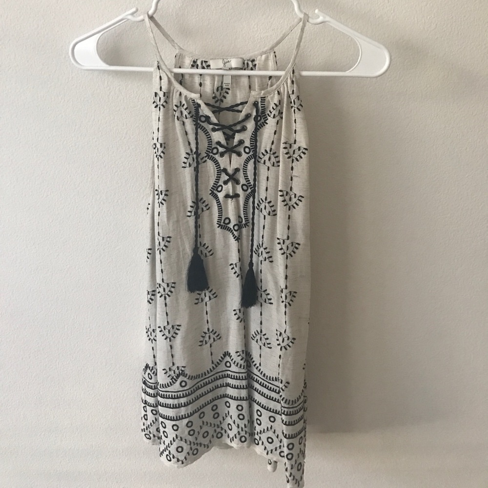 Joie Tank with lace up detail