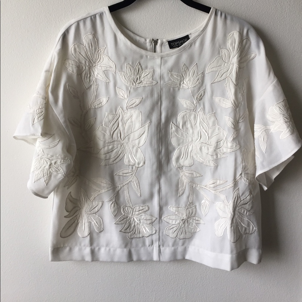 Topshop Flowered Top
