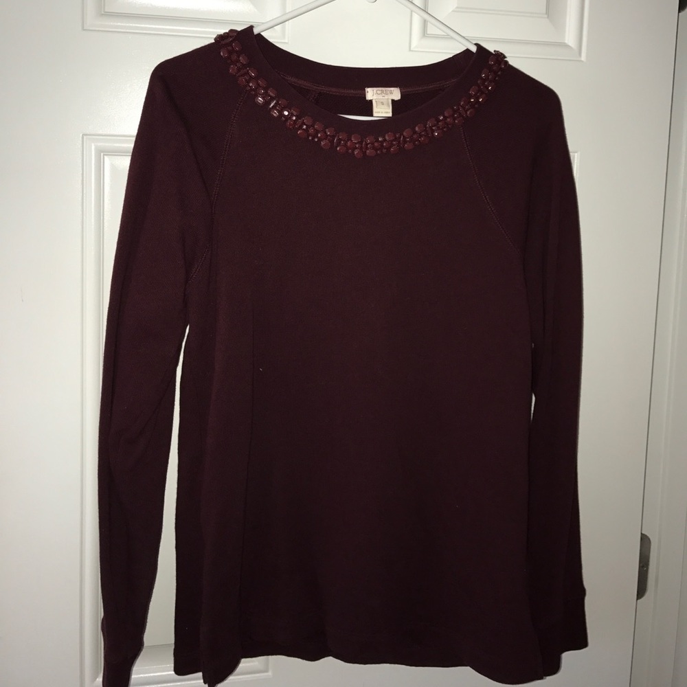 J. Crew Embellished Sweater Sweatshirt