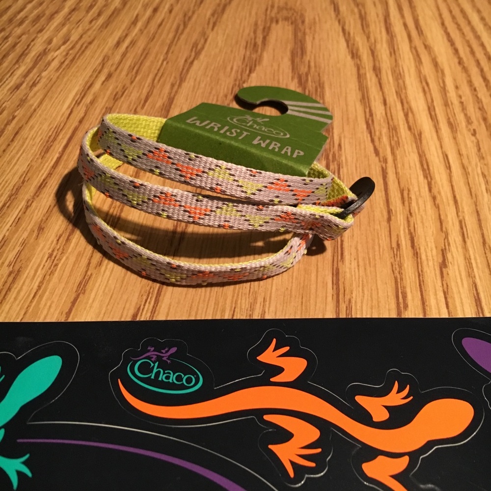 Chaco wrist wrap bracelet and decal sheet