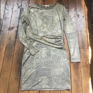 Two-toned bodicon party dress