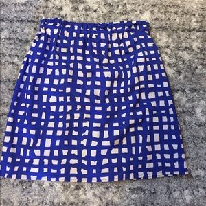 Blue and white skirt