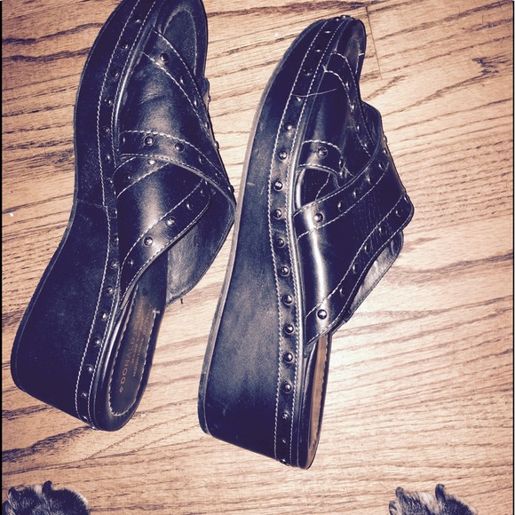 Donald J Pliner Black Leather Sliders - Picture 4 of 5