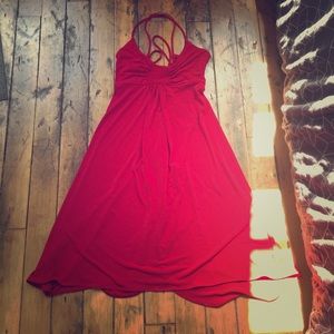 Sexy red dancing dress