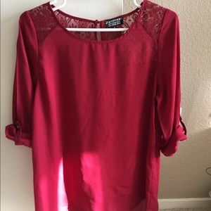 Cranberry red top by Paper Moon