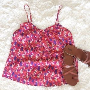 3 for $15 🍃 Pink Floral Tank Top