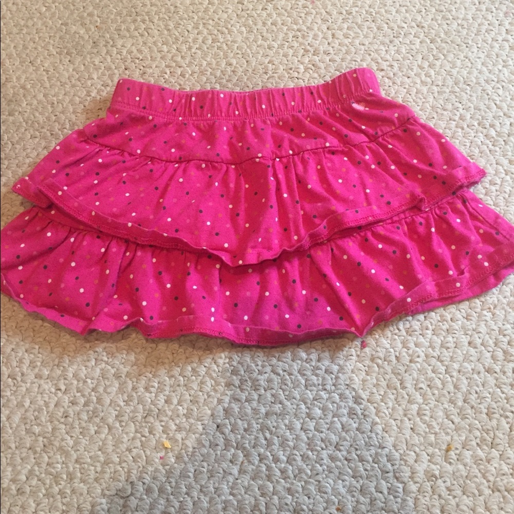 Pink with polka dot skirt