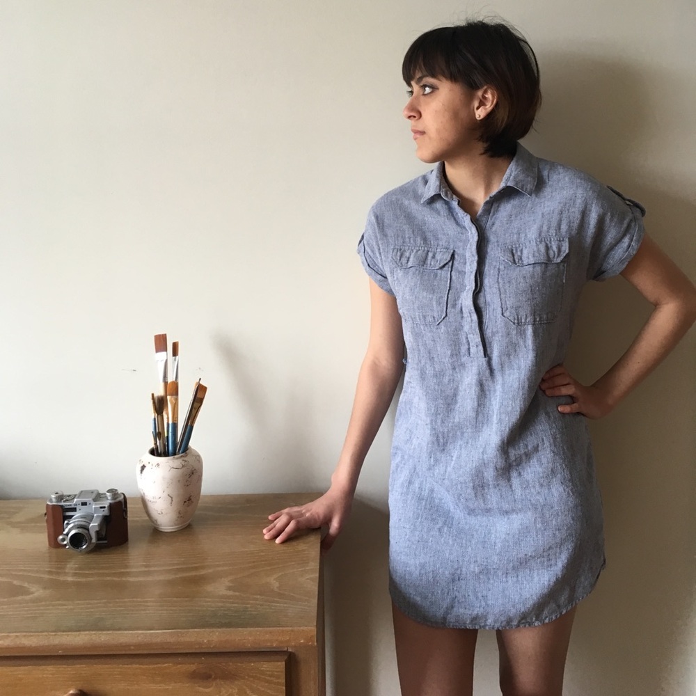 Loose fitting linen dress from banana republic