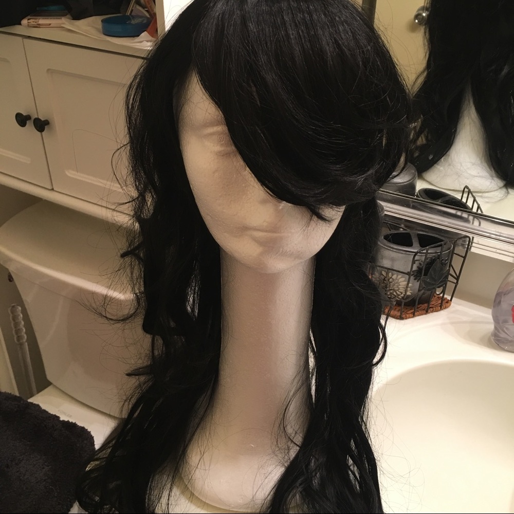 🖤Black long wavy wig(not lace front)🖤