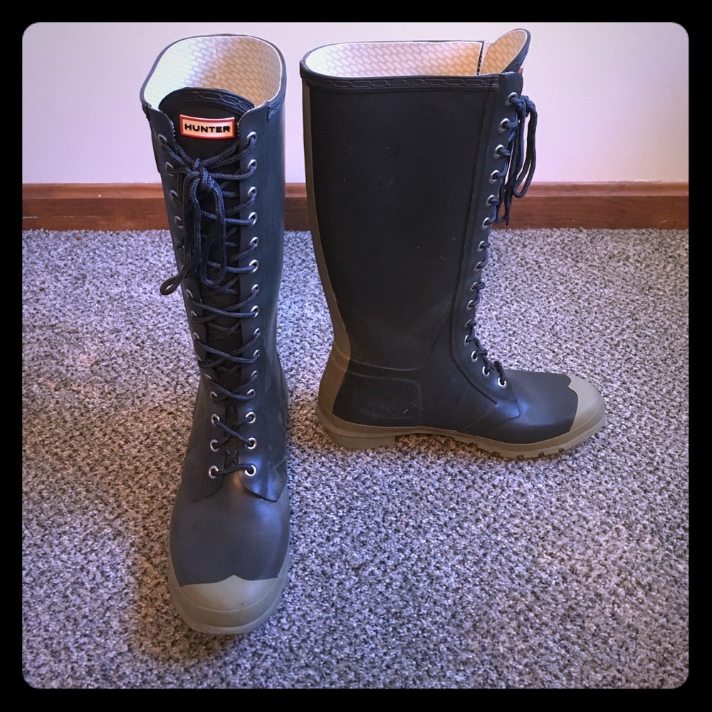 Hunter Watling Lace Up Rain Boot Size 11