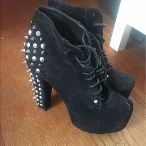 Spiked Heeled Booties