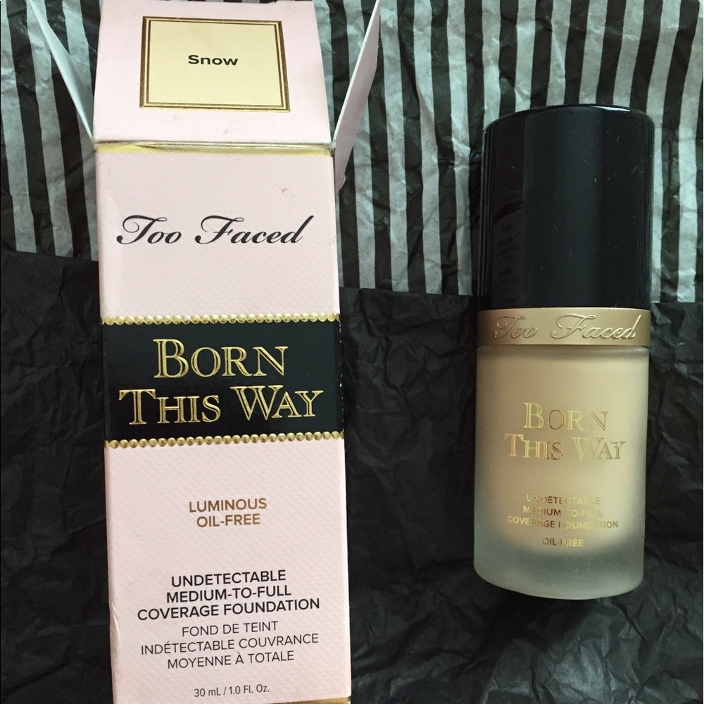 Too Faced BORN THIS WAY foundation in SNOW shade