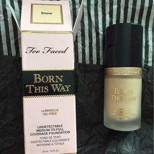 Too Faced BORN THIS WAY foundation in SNOW shade