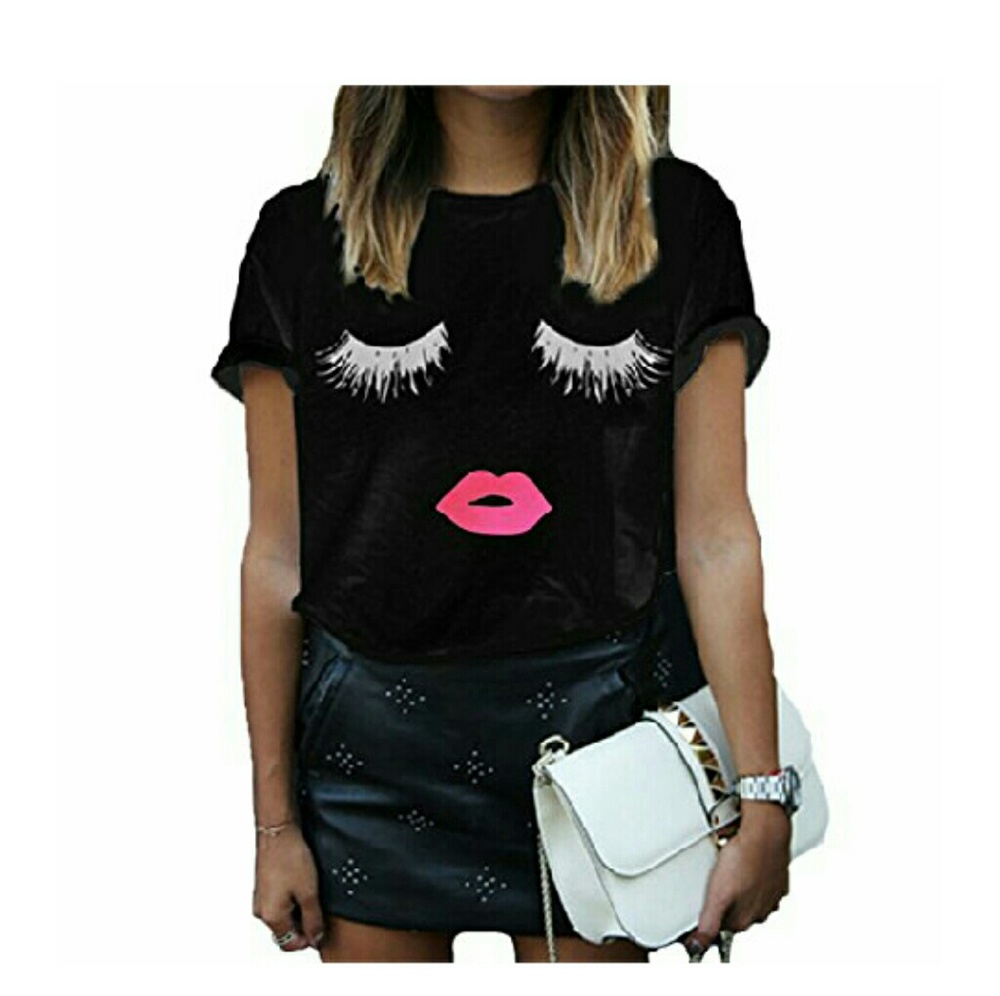 Cute Black Eyelash Tee