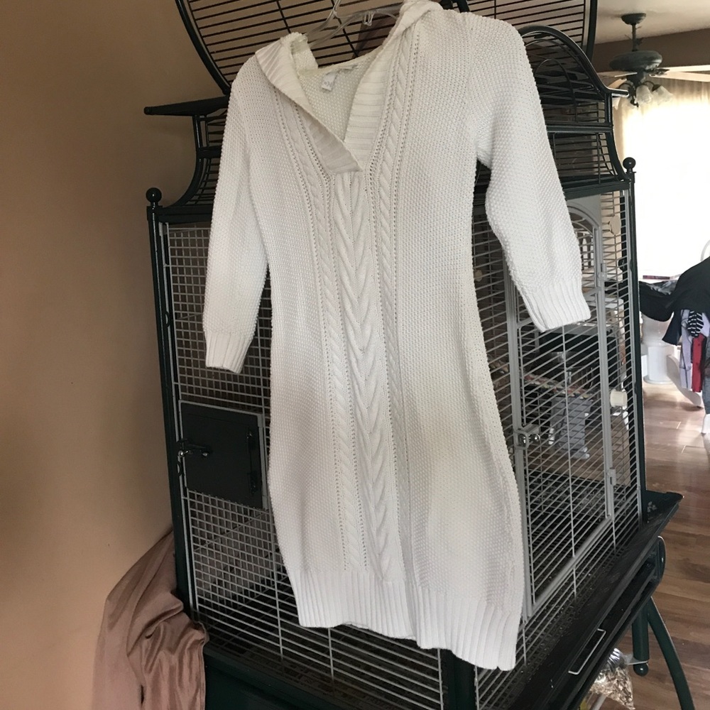 Girls white crocheted dress