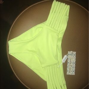 Frankie's Bikinis: Valentina Bottom in Lime