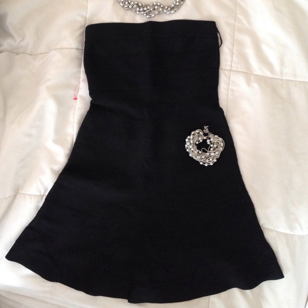 Fit Flare Bandage Dress Black XS