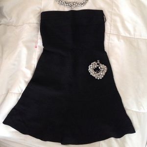 Fit Flare Bandage Dress Black XS