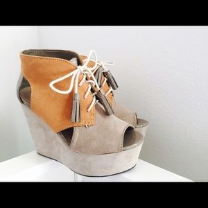 Peep-Toe Platform Booties