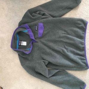 Grey & purple patagonia fleece