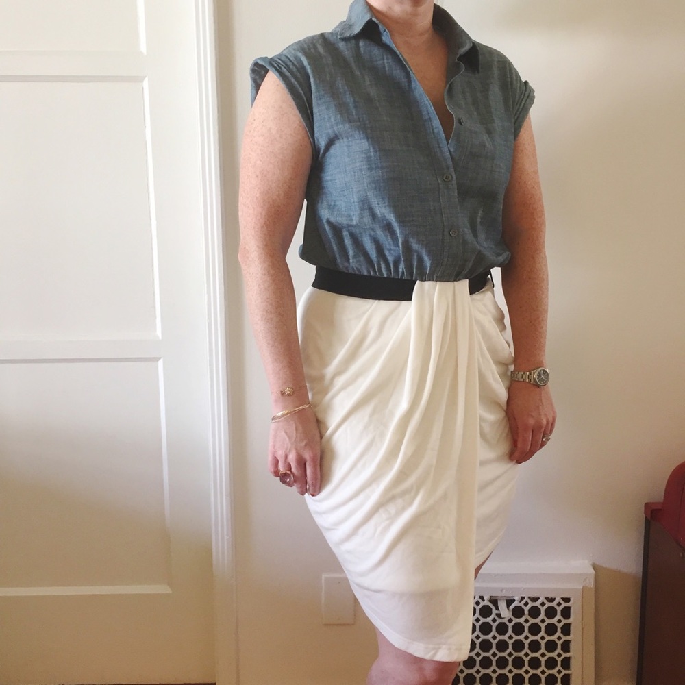 Alexander Wang chambray wrap dress