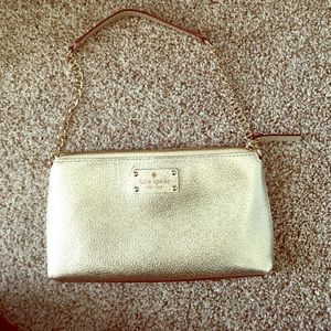 Like-new gold Kate Spade handbag