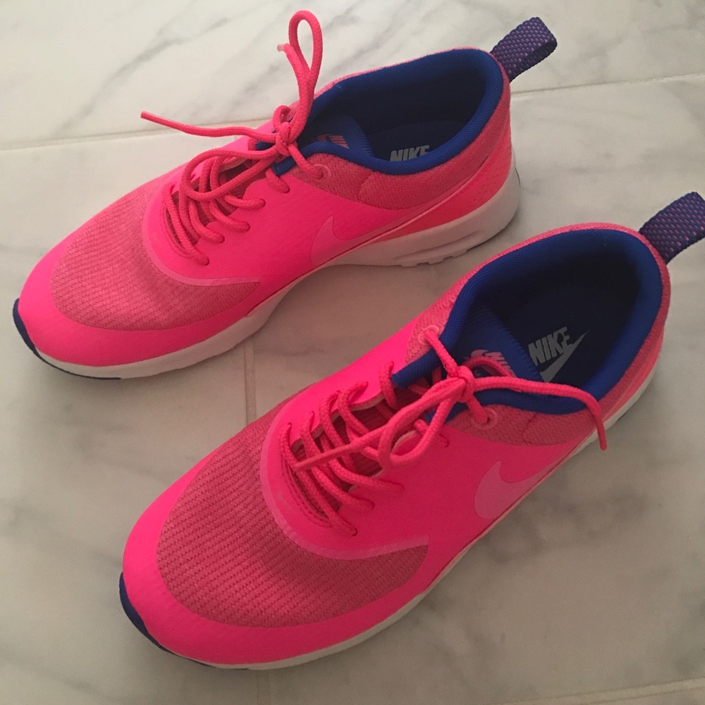 Nike neon pink and blue sneakers!