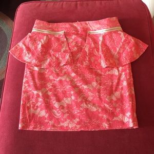 LF pink lace skirt