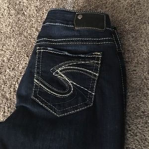 Silver skinny jeans, worn once