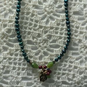 Vintage Signed  Peyote bird necklace