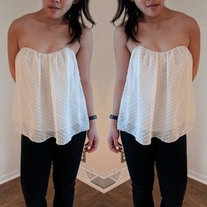 Strapless Kimchi Blue Cream Top