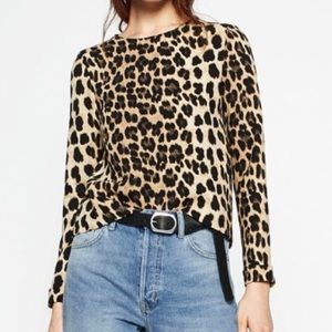 Zara Leopard Top