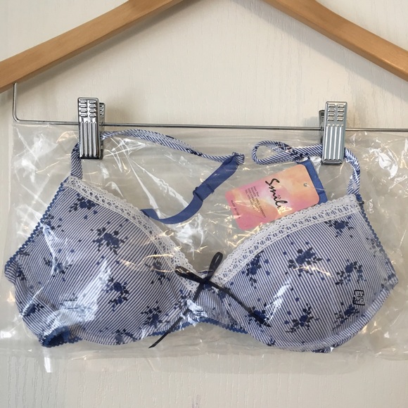 Blue Floral Bra & Undie Set - Picture 3 of 3
